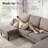 105.5'' U-Shape Upholstered Terry Sectional Sofa-1057974680