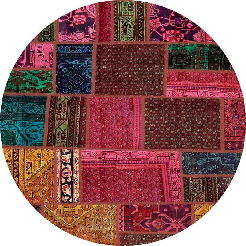 Abstract Indoor Rug, Round 8'