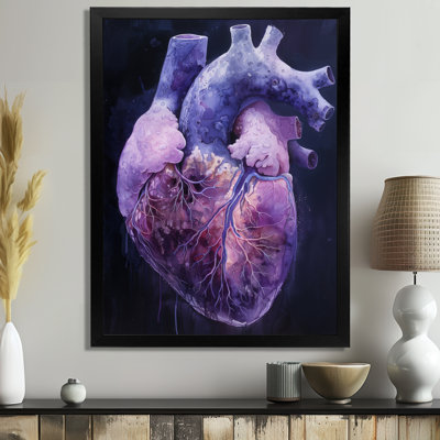  «Abstract Heart Purple Scenery», reproduction d'art abstrait