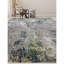Tapis abstrait noué à la main gris / vert / blanc-65277152