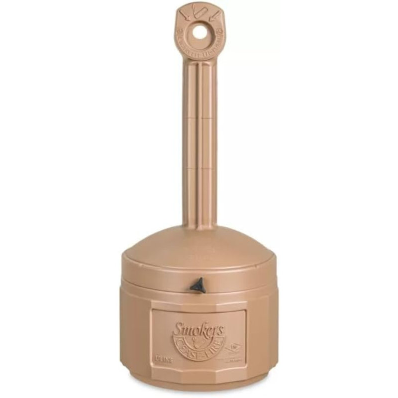 Plastic Smoker's Receptacles For Cigarette And Ash Disposal | Fire Resistant And Easy To Change Twist Tie Liner Change (beige)