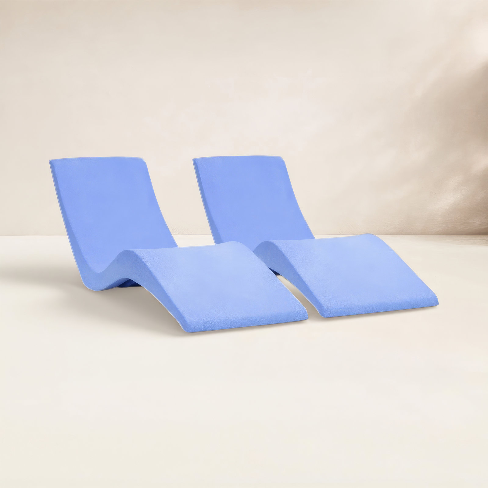 In-pool Chaise Lounger for 0-9 In. of Water, Blue