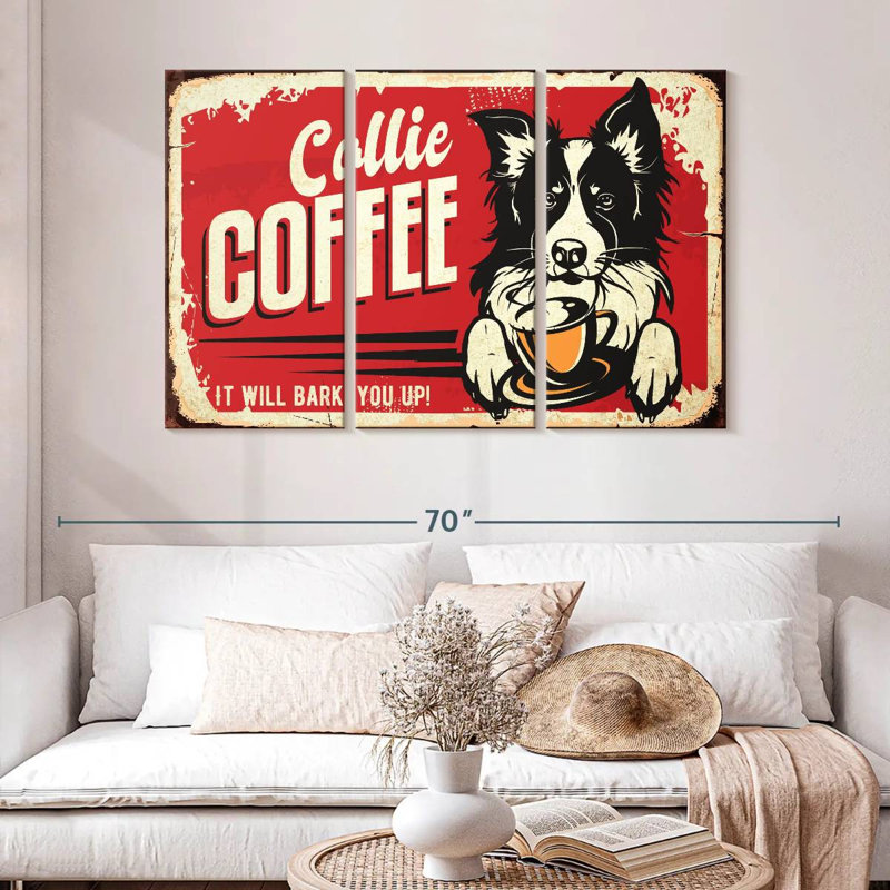 Kema Collie Coffee, 32" H x 50" W