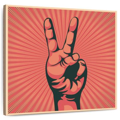 Khyia Retro Hand Peace Sign