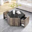 Table basse hexagonale en bois rustique rétro-287968912-287968942