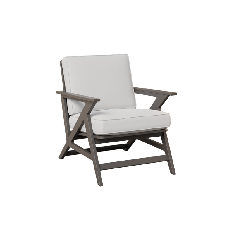 Kinsley Outdoor Lounge Chair, Bluepoint Cement, Graphite