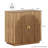 Set of 3 Symmetrical Arched Doors Sideboard Cabinet with Storage,-1693860175