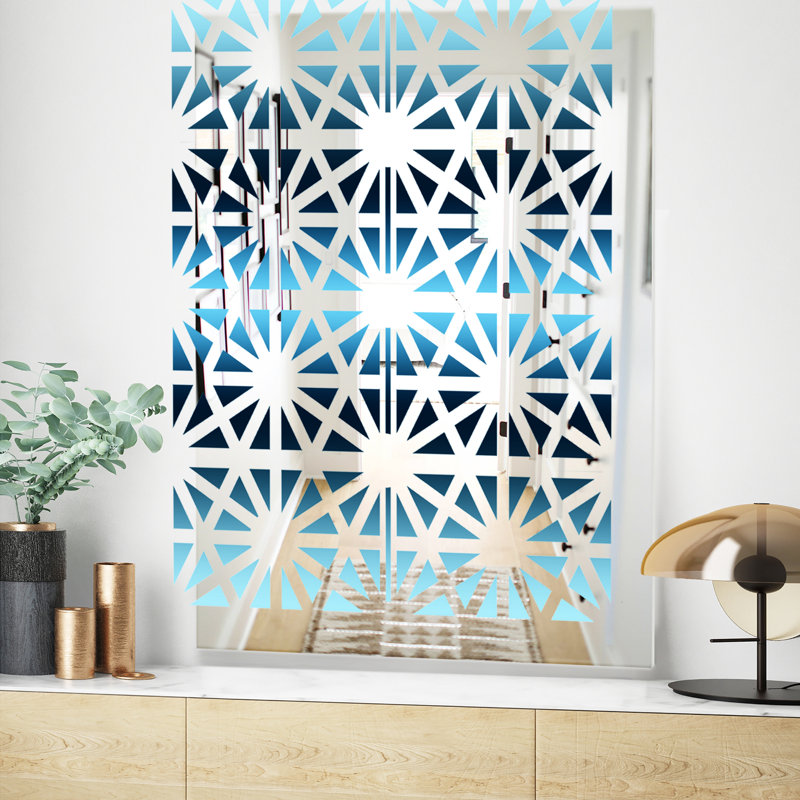 Miroir mural géométrique Mid-Century, H 39,4 po x l 29,5 po