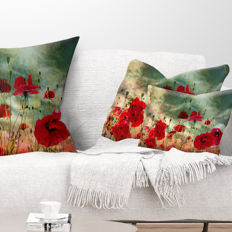 Coussin lombaire floral