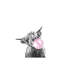 Highland Cow Blowing Bubble Gum In Black And White by Big Nose Work - Wrapped Canvas Print-465180545