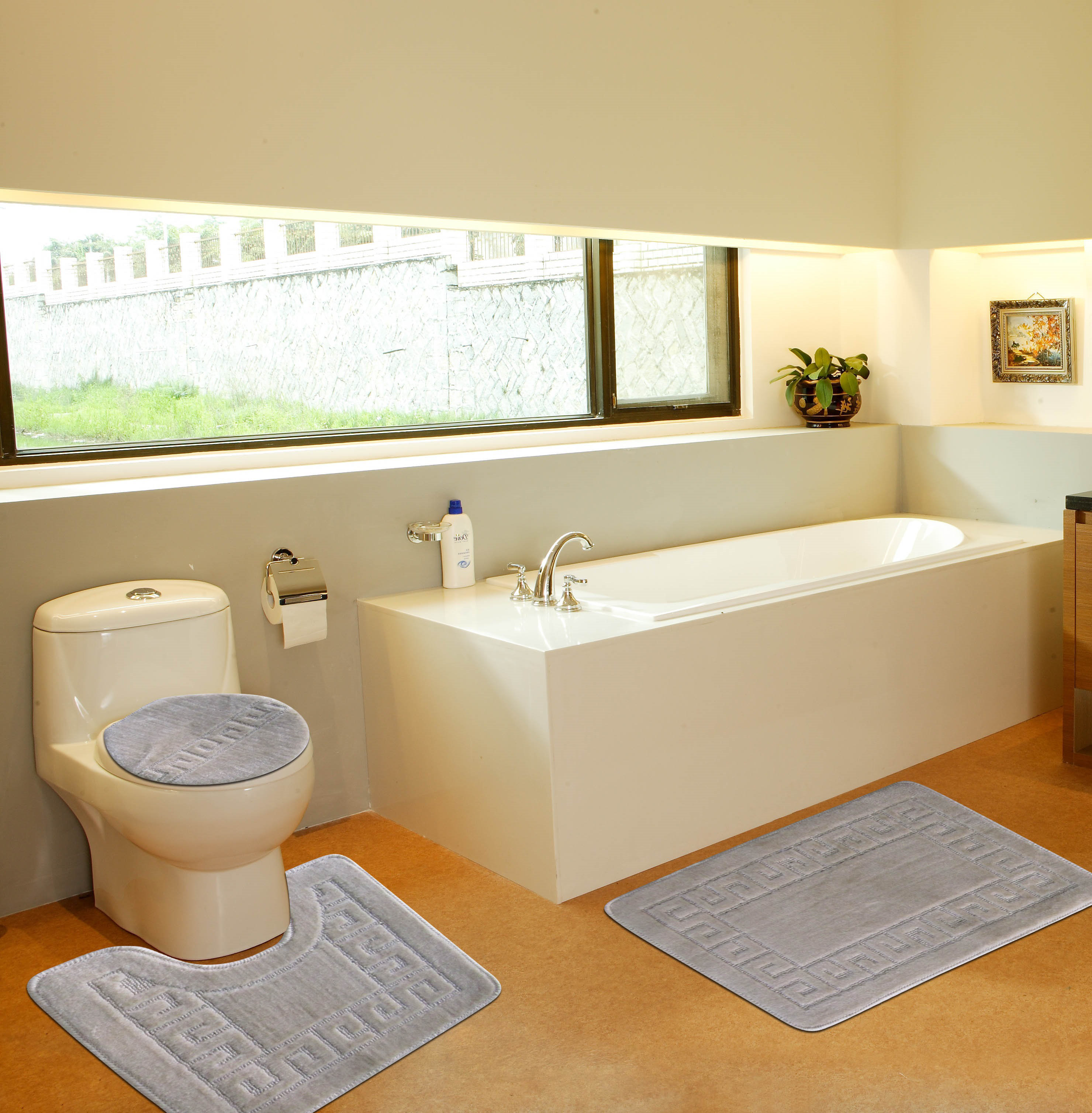 Ebern Designs Aarzoo Bath Rug, Toilet seat Cover and Contour Mat | Wayfair