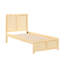 Structure de lit plateforme simple avec lit gigogne, conception moderne et simple, apparence de pin naturel, article essentiel pour la chambre à coucher, style contemporain escamotable, convient à