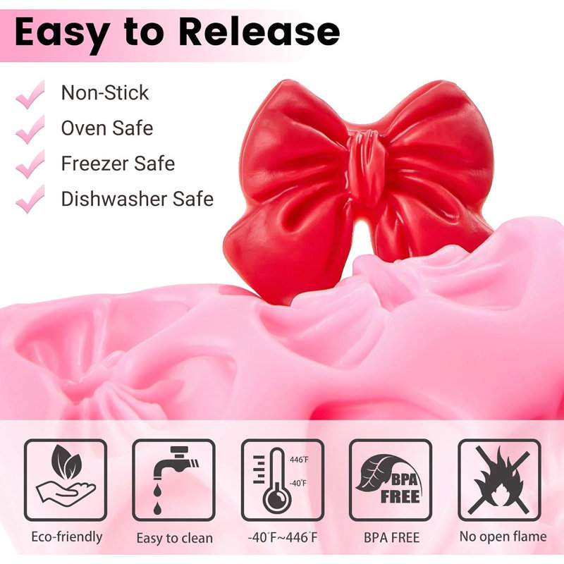 4Pcs Strawberry Silicone Fondant Molds