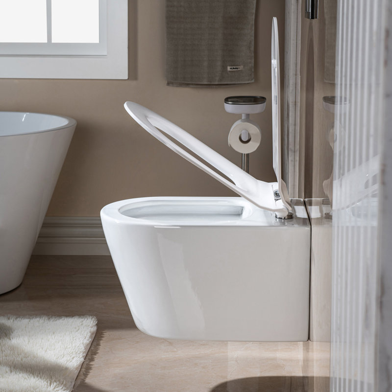 Elongated Wall Mounted Dual Flush High Efficiency Toilet