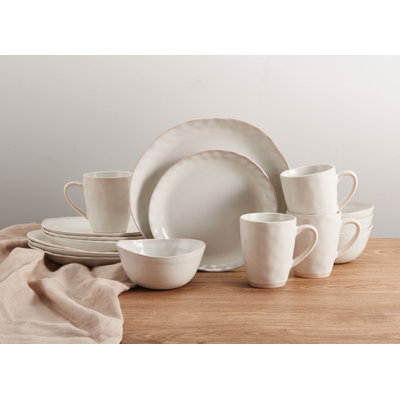 Cora 16-Piece Stoneware Dinnerware Set, Service for 4