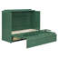 Lit escamotable double avec grands tiroirs, vert (ANCIEN SKU: N708P336203F)-1748544139