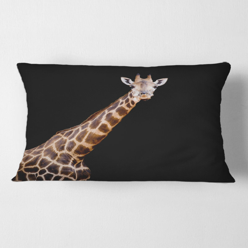 Portrait d'une girafe VII Housse de coussin rectangulaire et insert