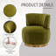 Fauteuil d'appoint en velours pivotant confortable-564473940