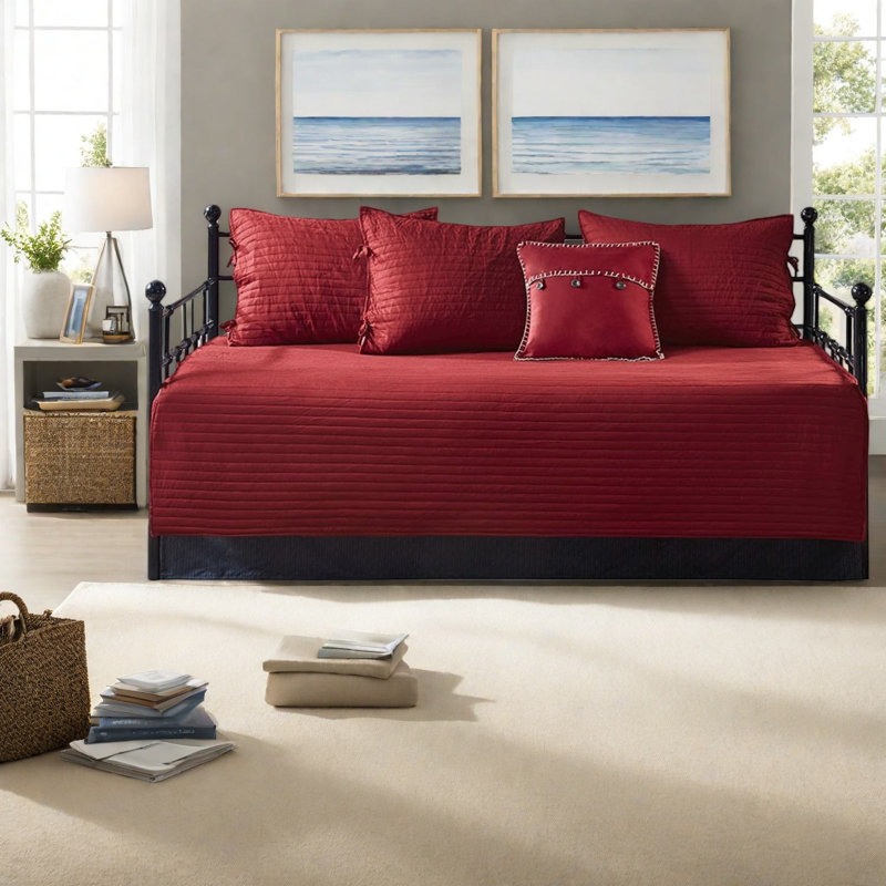 Reversible 6 Piece Microfiber Bedding Sets, Rustic Plaid Guest Home