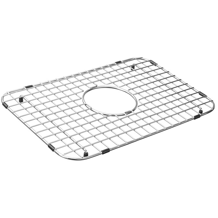 18.98-in x 12.48-in Center Drain Heavy-Duty Stainless Steel Sink Protector