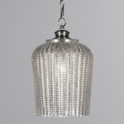 Senga Chain Hung Pendant With 9" Glass