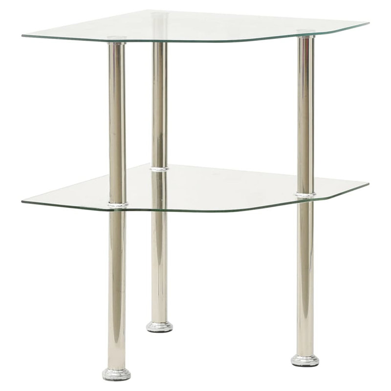 Bladric Glass Top End Table, Transparent