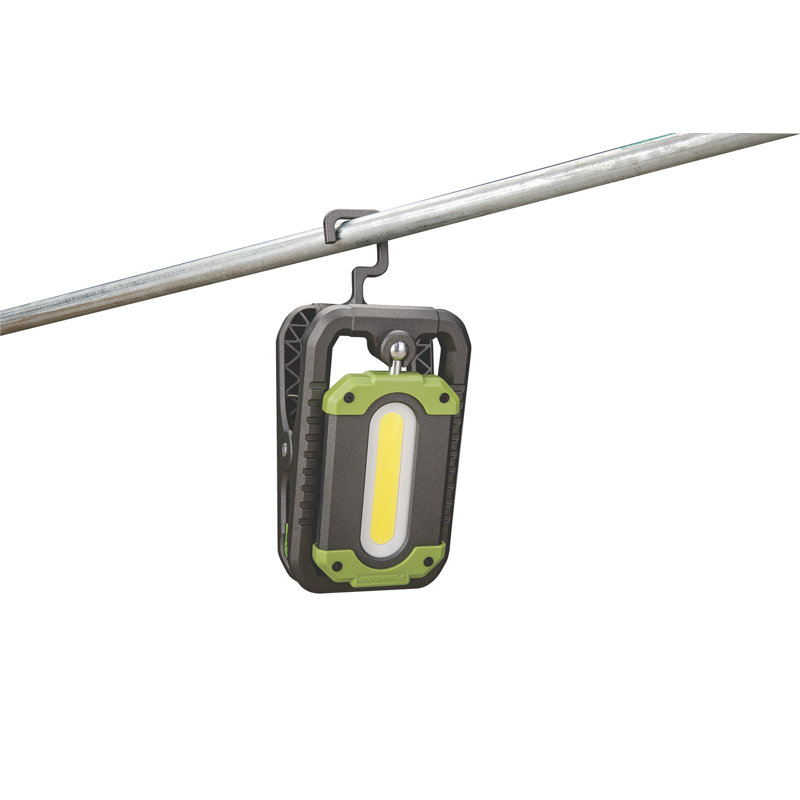 PowerSmith Rechargeable Clamp Light 1000 Lumen  with Hook, Keyhole Slot, Magnetic Base