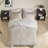 Plush Queen Bedding Sets, Polyester Comforter With Neutral Striped Design For Versatile Home Use