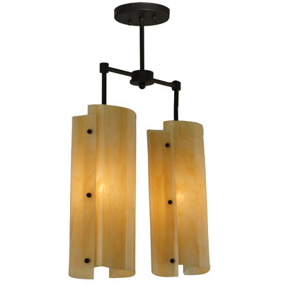 Luminaire suspendu pour îlot de cuisine 2 lumières Vortex