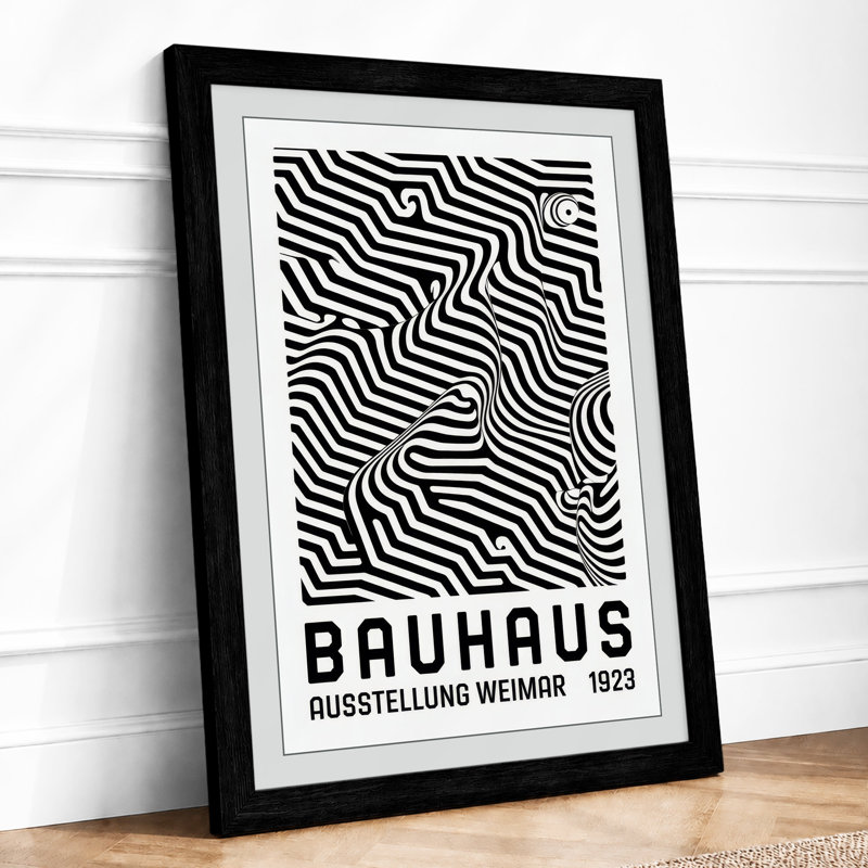 Bauhaus Ausstellung Weimar Geometric - Print, A2 - 59.4 x 42.0 cm, Black