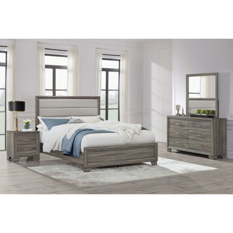 Ensemble de chambre avec très grand lit 4 pièces Leyna, King