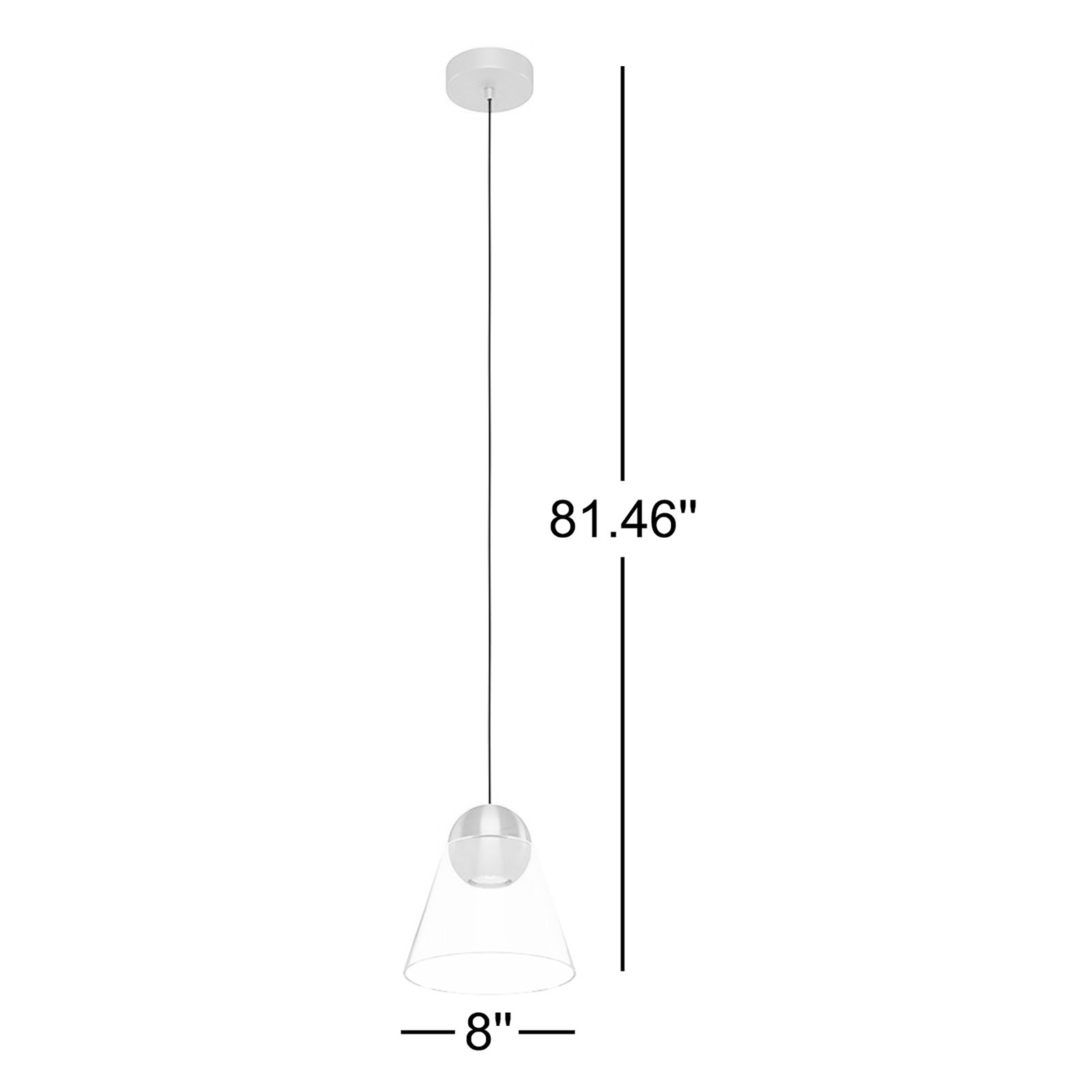 Jeffery Dimmable Single Light Pendant, Brushed Brass