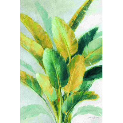 Greenhouse Palm II bleu sarcelle vert et doré