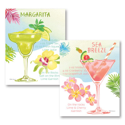 «Tropical Getaway III & IV» par Beth Grove - ensemble de 2 impressions