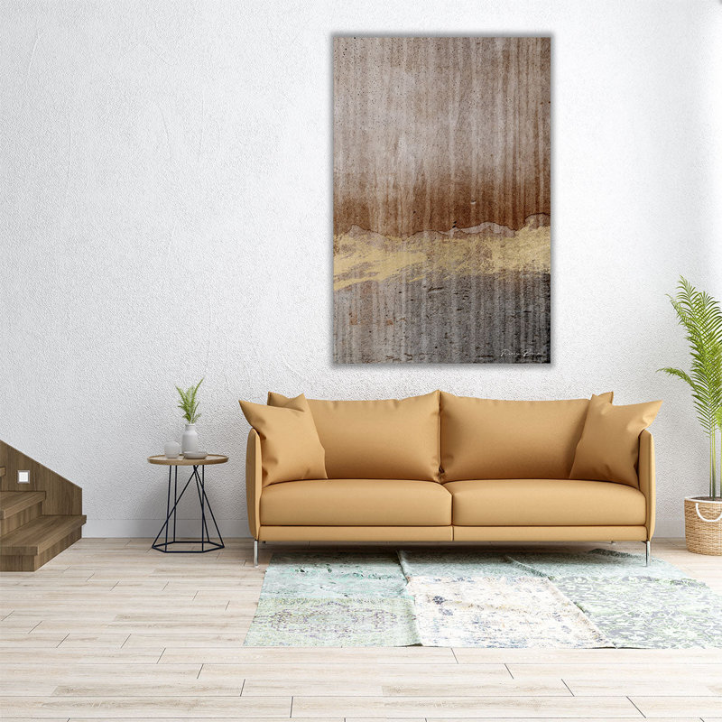 Moderne métallique - reproduction d'art sur toile, H 60 po x l 40 po