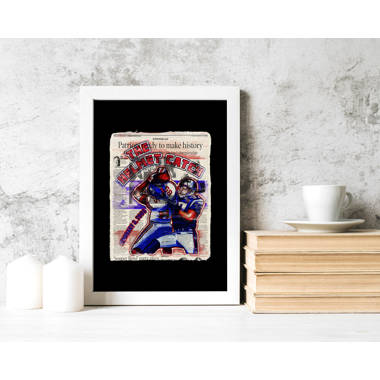 Buy Art For Less Darryl Vlasak Tom Brady 5 Time Super Bowl Champion 4 Time  Super Bowl MVP Framed On Paper by Darryl Vlasak Memorabilia & Reviews