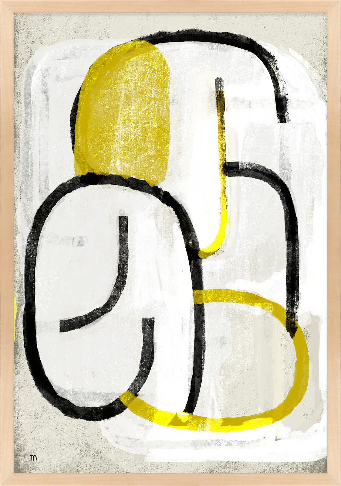 Somewhere "Somewhere" Print, Maple, 25" H x 17.5" W x 1.25" D