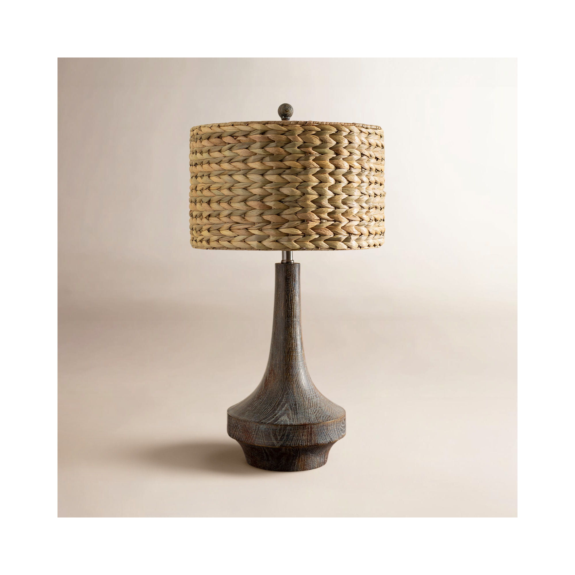 Claudette Resin Table Lamp, Antiqued Gray