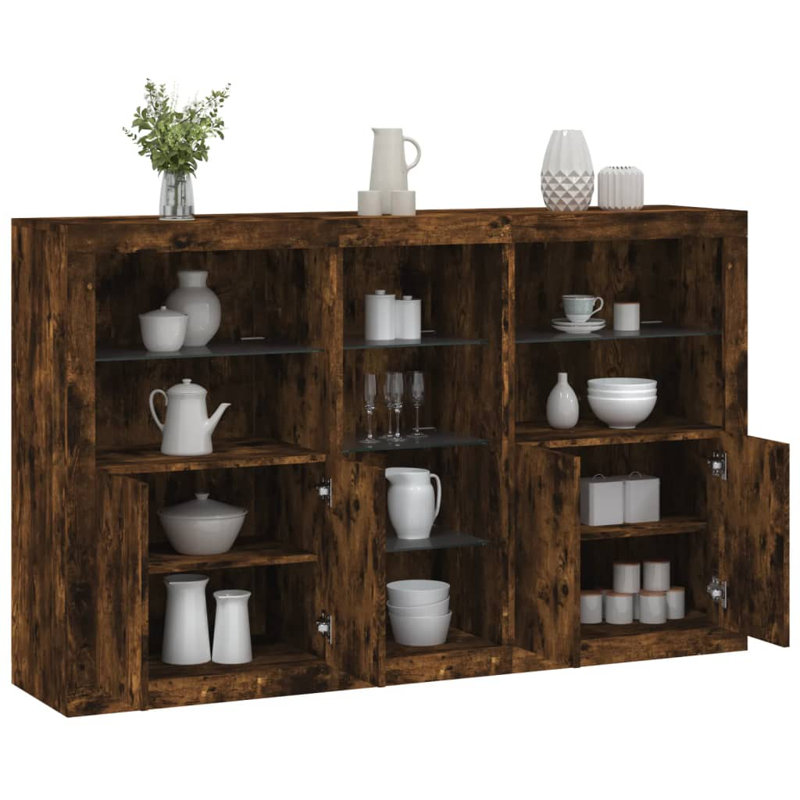 Azizbek 162cm Sideboard, Smoked Oak