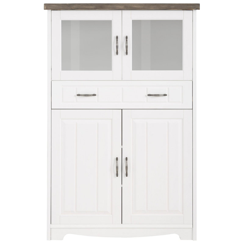 Display Cabinet, White/Grey