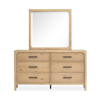 Double Drawer Dresser With Landscape Mirror