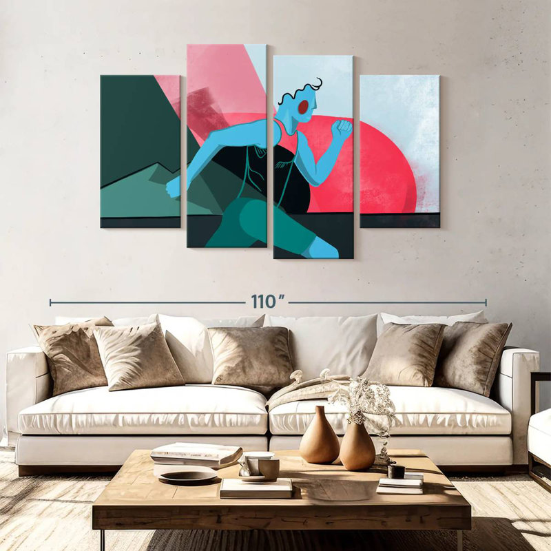 Sireci Running Man Illustration, 54'' H x 84'' W