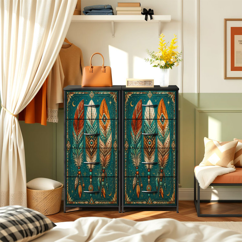 Commode de rangement verticale 4 tiroirs