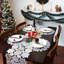 Chemin de table flocons de neige gris argenté et blanc pour les vacances de Noël ou l'hiver (13,5 po x 70 po)