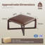 Repose-pieds carré en similicuir de 24 po de largeur-608654404