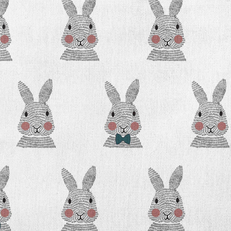 Housse et insert de coussin carré Bunny Fluffle, Vert océan, 16 po x 16 po