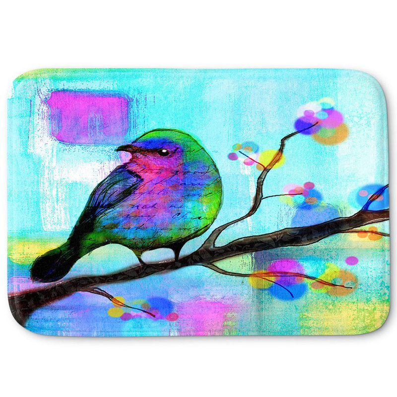 Tapis pour salle de bain en mousse à mémoire d’oiseau, H 1 po x l 34 po x L 21 po