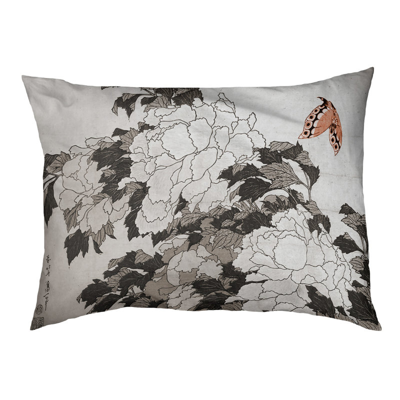 Coussin Burkart, L 19,5 po x l 29,5 po, Gris / Noir