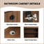 Meuble-lavabo simple 30 po avec plateau en céramique Keiasha