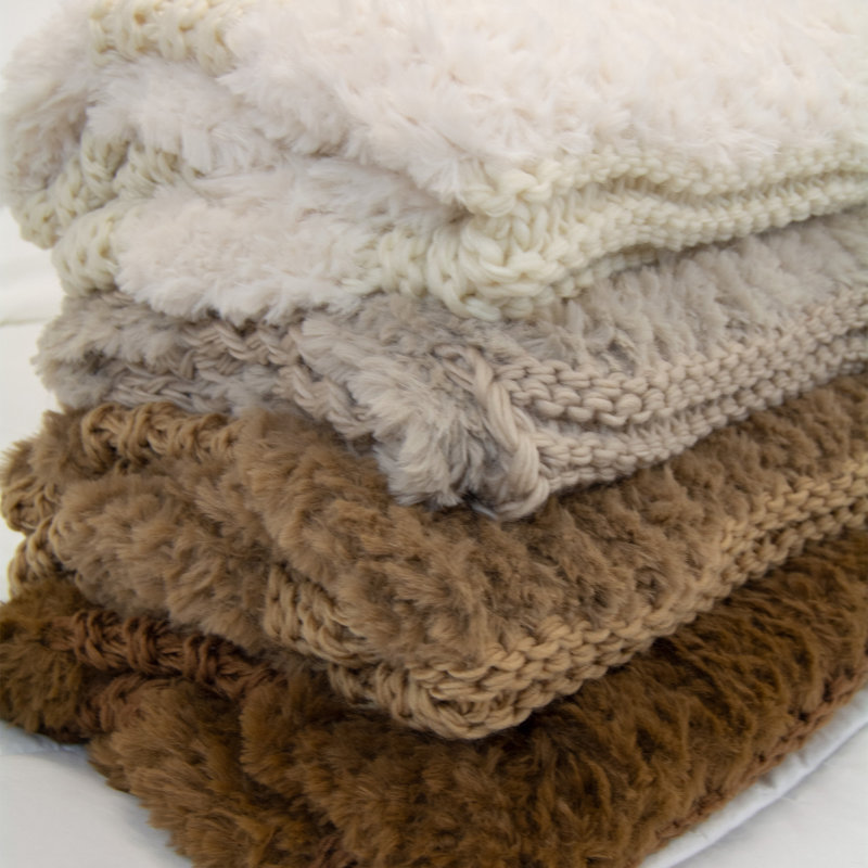 Your Lifestyle by Donna Sharp Camel Plush Knit Throw, Camel